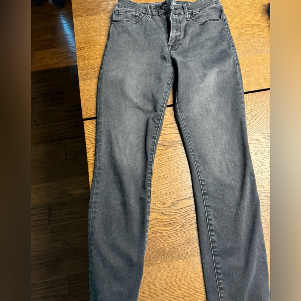 Good American good legs crop black jeans size 4/27